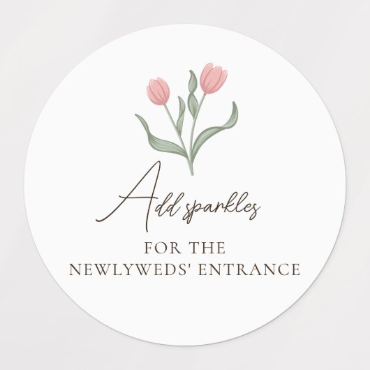 Romantic Minimalist Hand in Hand Line Art Favours Labels (Design 1)