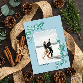 Romantic Mistletoe- Flat Photo Holiday Card Feestdagenkaart