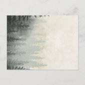 Romantic Misty Forest Waterverf Trees Wedding Briefkaart (Achterkant)