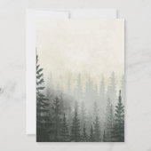 Romantic Misty Forest Waterverf Trees Wedding Kaart (Achterkant)