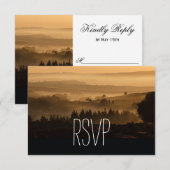 Romantic Misty Mountains Rustic Wedding RSVP-kaart RSVP Kaartje (Voorkant / Achterkant)