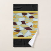 Romantic Modern Art Geometry - geel oranje wit Bad Handdoek (Handdoek)