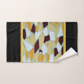 Romantic Modern Art Geometry - geel oranje wit Bad Handdoek (Handdoek)