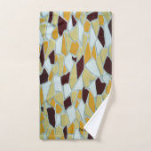 Romantic Modern Art Geometry - geel oranje wit Bad Handdoek (Handdoek)