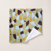 Romantic Modern Art Geometry - geel oranje wit Bad Handdoek (Wasdoekje)