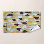 Romantic Modern Art Geometry - geel oranje wit Bad Handdoek (Handdoek)