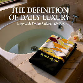 Romantic Modern Art Geometry - geel oranje wit Bad Handdoek