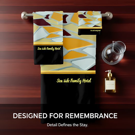 Romantic Modern Art Geometry - geel oranje wit Bad Handdoek