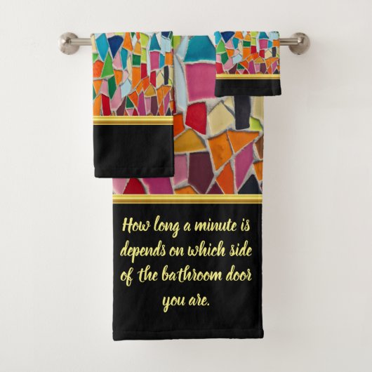 Romantic Modern Art Geometry mosaic Gold folie Bat Bad Handdoek (Insitu)