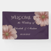Romantic Modern Elegant Daisy Wedding Banner (Horizontaal)