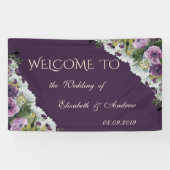 Romantic Modern Elegant Flowers Wedding Banner (Horizontaal)