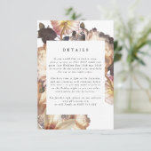 Romantic Modern Flower Floral bijlage-kaart Informatiekaartje (Staand voorkant)