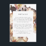 Romantic Modern Flower Floral bijlage-kaart Informatiekaartje<br><div class="desc">Een klassiek elegant ontwerp gemoderniseerd met tekst en de plaatsing van de Antiek moderne, geïnspireerde bloemen voor een fantastische romantische of zelfs bohemische bruiloft. floralen. De stijlvolle Boho bruiloft om de detailkaart te verfraaien om uw gasten richting, huisvesting, details in de klassieke Moderne floralen te geven. Stijlvolle klassieke bruiloft met...</div>