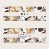 Romantic Modern Flower Floral Gift Registry Insert Mini Visitekaartjes (Voorkant /achterkant)