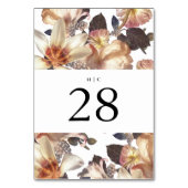 Romantic Modern Flower Floral Wedding Kaart (Voorkant)