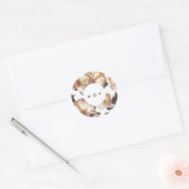 Romantic Modern Flower Floral Wedding Ronde Sticker (Envelop)