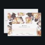 Romantic Modern Flower Floral Wedding RSVP Kaartje<br><div class="desc">Een RSVP kaartbijlage aan de compliment de uitnodiging of een andere reeks. Een klassiek elegant ontwerp gemoderniseerd met tekst en de plaatsing van de Antiek  geïnspireerde bloemen voor een prachtige romantische of zelfs bohemische bruiloft.  floralen. Stylish Boho bruiloft.</div>