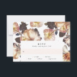 Romantic Modern Flower Floral Wedding RSVP Kaartje<br><div class="desc">Een RSVP kaartbijlage aan de compliment de uitnodiging of een andere reeks. Een klassiek elegant ontwerp gemoderniseerd met tekst en de plaatsing van de Antiek  geïnspireerde bloemen voor een prachtige romantische of zelfs bohemische bruiloft.  floralen. Stylish Boho bruiloft.</div>