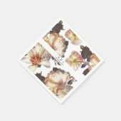 Romantic Modern Flower Floral Wedding Servet (Hoek)