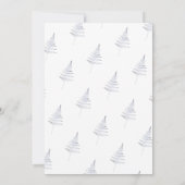 Romantic Modern Light Moody Winter Floral Wedding Kaart (Achterkant)