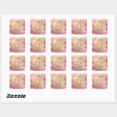 Romantic Modern luxe sparkle script soy candle Vierkante Sticker (Vel)