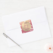 Romantic Modern luxe sparkle script soy candle Vierkante Sticker (Envelop)