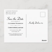 Romantic Modern Save the Date Photo Wedding Briefkaart (Achterkant)