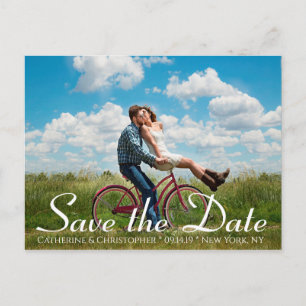 Romantic Modern Save the Date Photo Wedding Briefkaart