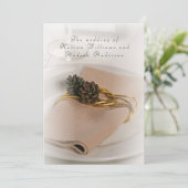 Romantic Modern Wedding Invitation Kaart (Staand voorkant)