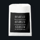 Romantic Moments Personalized Dates Custom Wedding Bedankzakje<br><div class="desc">Romantic Moments Personalized Dates Custom Wedding</div>