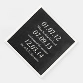Romantic Moments Personalized Dates Custom Wedding Servetten (Hoek)