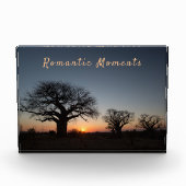 Romantic Moments Sunset Sacred Baobabs Fotoblokken (Voorkant)