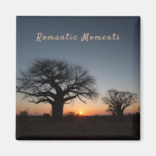 Romantic Moments Sunset Sacred Baobabs Magneet