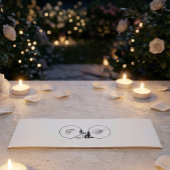 Romantic Monochrome Silhouette Uitnodigingen Wikkel