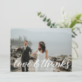 Romantic Monogram ⎢ bruiloft Feestdagenkaart (Staand voorkant)