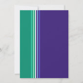 Romantic Monogram Gay Flag Stripes Wedding Kaart (Achterkant)
