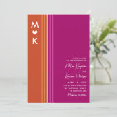 Romantic Monogram Lesbische vlag Strijd bruiloft Kaart (Staand voorkant)