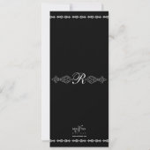 Romantic Monogrammed Wedding Announding Kaart (Achterkant)