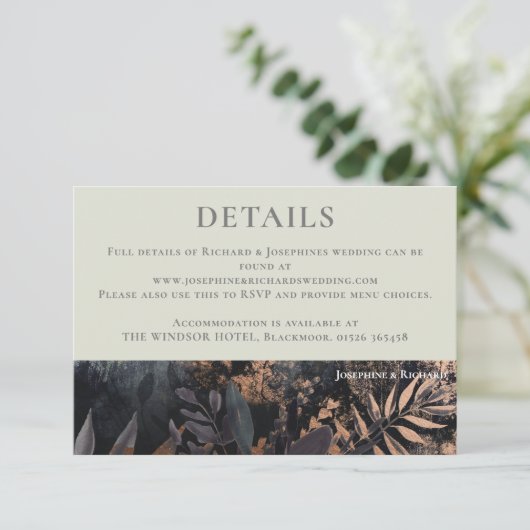 Romantic moody details bijlage kaart (Staand voorkant)