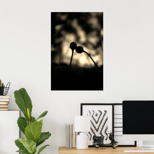 Romantic Moody Flowers – Botanical Fantasy Boho Poster (Thuiskantoor)