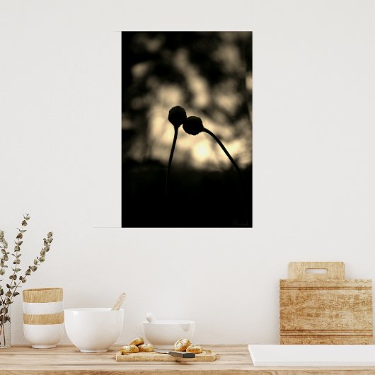 Romantic Moody Flowers – Botanical Fantasy Boho Poster (Keuken)