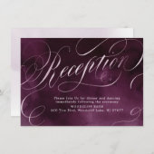 Romantic Moody plum calligrafie bruiloft Kaart (Voorkant / Achterkant)