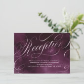 Romantic Moody plum calligrafie bruiloft Kaart (Staand voorkant)