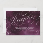 Romantic Moody plum calligrafie bruiloft Kaart (Voorkant)