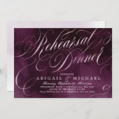 Romantic Moody plum kalligraphy reheardiner Kaart (Voorkant / Achterkant)