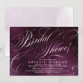 Romantic Moody plum kalligraphy Vrijgezellenfeest Kaart (Voorkant / Achterkant)