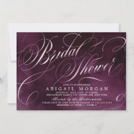 Romantic Moody plum kalligraphy Vrijgezellenfeest Kaart