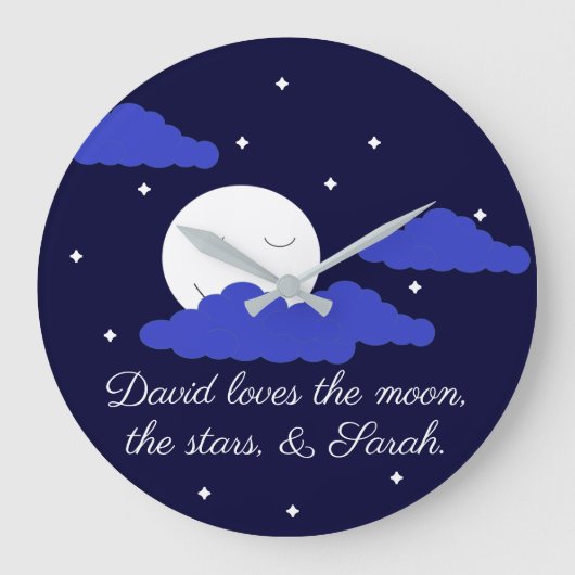 Romantic Moon met sterren Grote Klok (Voorkant)