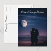Romantic Moonlight Love Always Shines Night Sky Feestdagenkaart (Voorkant / Achterkant)