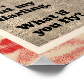 Romantic Motivational Quote Newspaper Wall Art  Poster (Hoek)